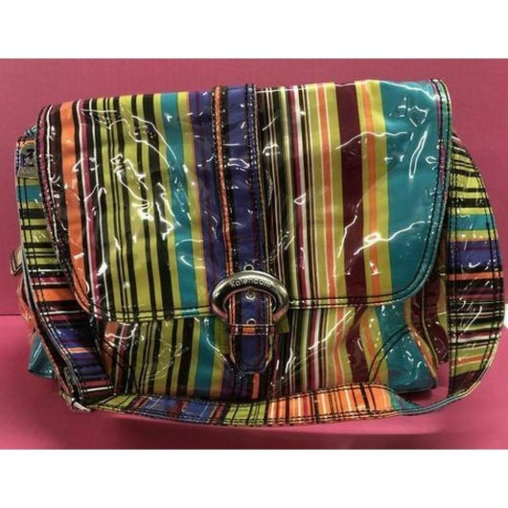 Kalencom laminated messenger diaper bag